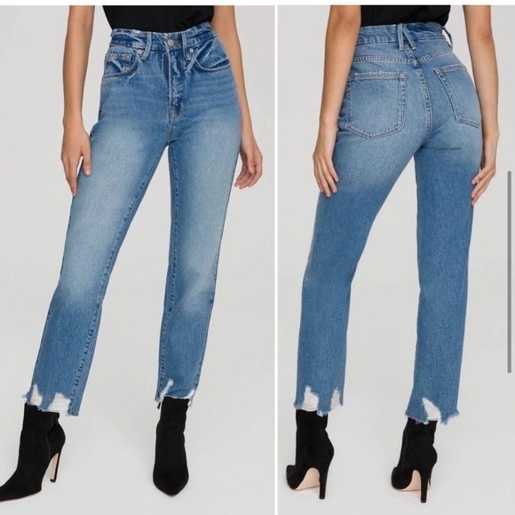 Good American good vintage jagged hem jeans - Picture 2 of 10